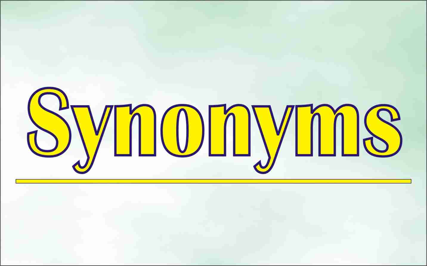 Synonyms Set 1